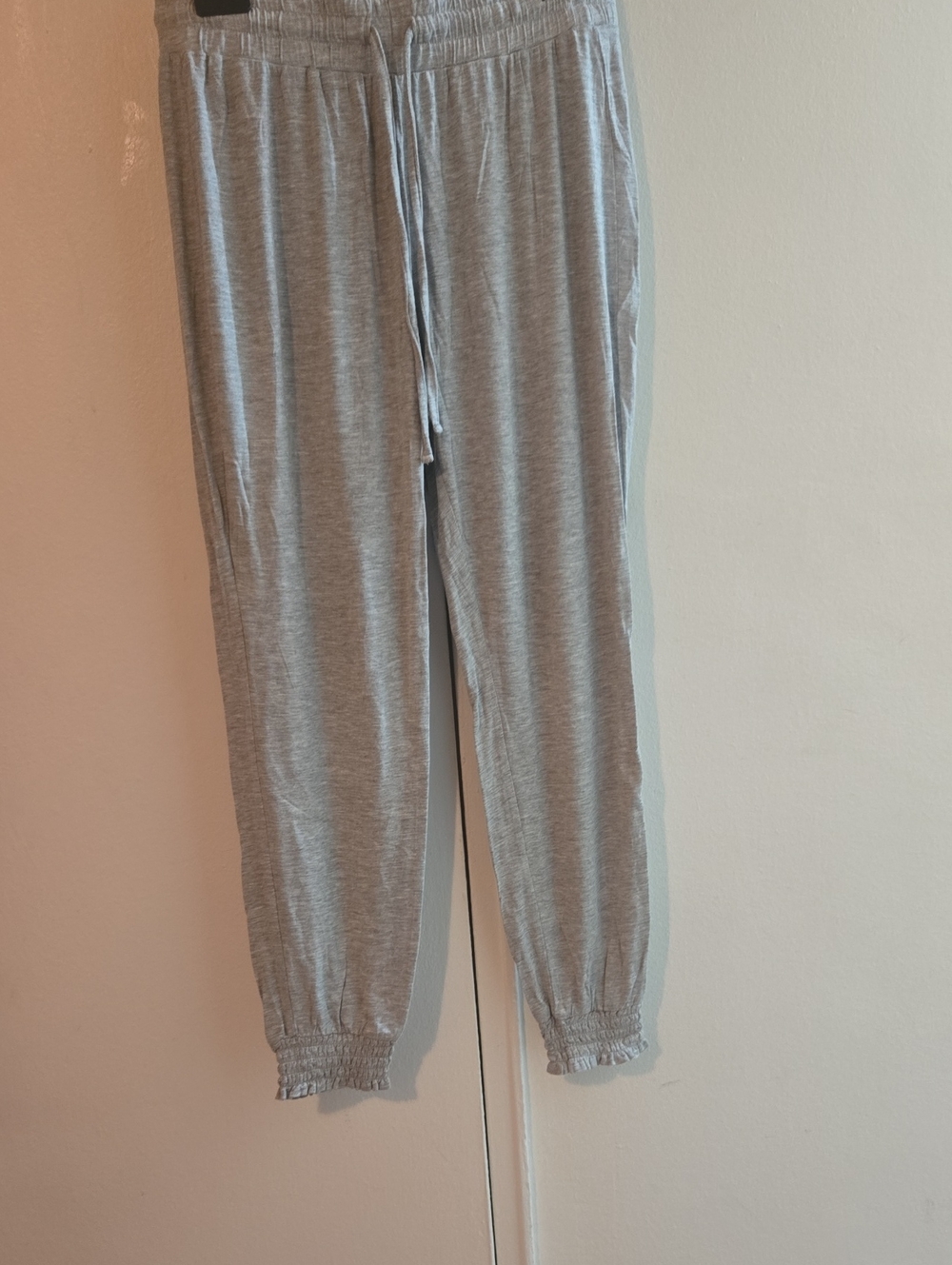 New York & Company Light Gray Jogger Track Pants